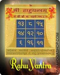 Rahu gold plated yantra