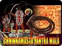 Chhinnamasta yantra and rosary for evil eye