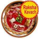 Traditional Rakhi Thali with raksha kavach